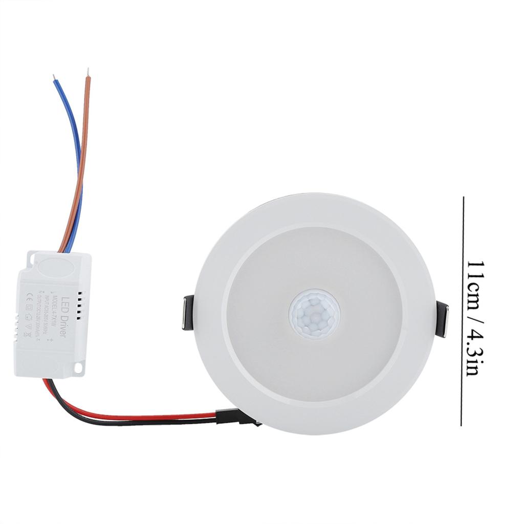 9w Round 18LED Infrared Sensor Downlight Human Body Induction Ceiling Light (cold White Light)