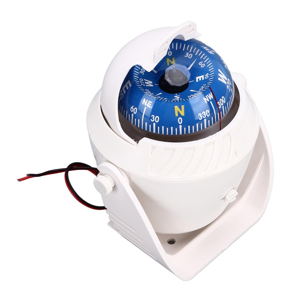 Marine Boat Navigation Compass Magnetic Declination Adjustment Night Lighting Dash Mount for Cars Ships Caravans