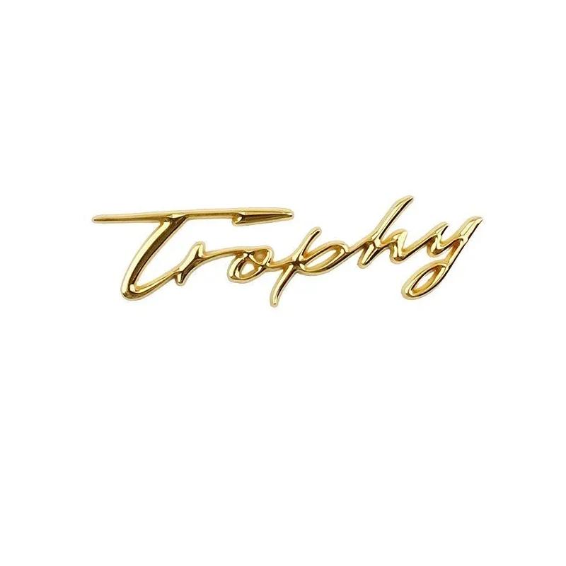 1Pc 3D Metal Trophy Letters Rear Trunk Body Decals Badge Emblem Stickers For MG5 MG6 ZS HS MG3 XPower Car Styling Accessories