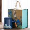 Meijing Ceramic Tea Separation Mug with Wooden Handle