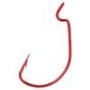 100PCS Red Worm Hooks High Carbon Steel Fishing Hooks Durable Bass Fishing Hooks  Bass Fishing