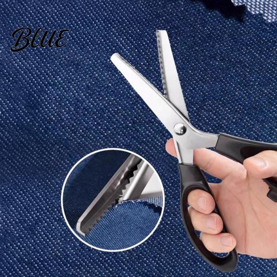 Tailor Cutting Equipment Stainless Steel Zig Zag Scissors with Serrated Teeth Multipurpose Pinking Shears Blade Fabric Shears Lace Dressmaking