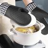 Grid Pattern Silicone Oven Gloves High Temperature Resistant Anti-burn And Non-slip Kitchen Microwave Baking Dessert Tools
