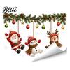 Static Cling Decals Christmas Window Clings, Removable Glass Decals, Snowman Santa Reindeer Nutcracker Glue Free Film with Snowflakes, Reusable