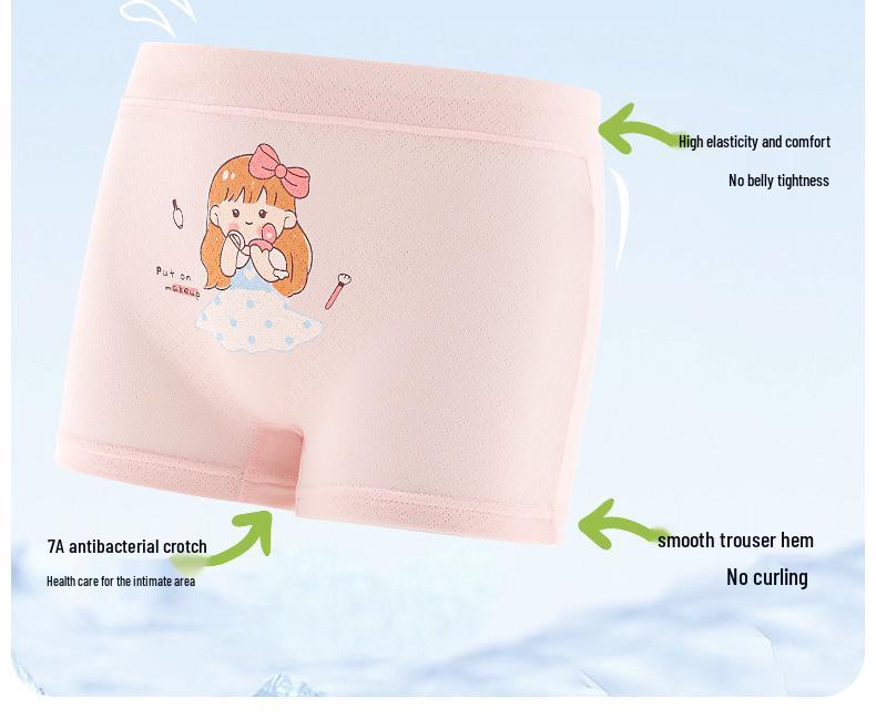 Girls' 4-Pack Boxer Briefs - 91% Nylon