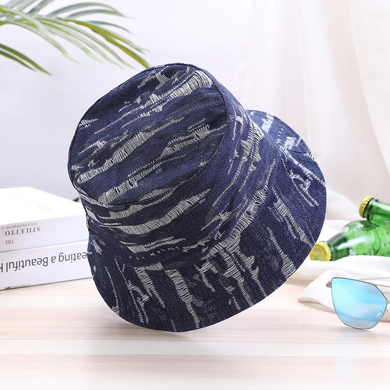 Spring and autumn grinding hat female personality cowboy bucket hat retro sunshade basin hat double-sided bucket hat