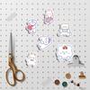 Cute Bear & Rabbit Emoji Planner Stickers: Coffee Color, Waterproof, Traceless Phone Case & Water Cup Decorations