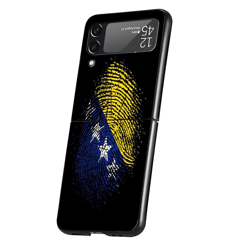 

Bosnia And Herzegovina Flag Cover Phone Case For Samsung Galaxy Z Flip 7 6 5 4 3 5G Flip7 Flip6 Flip5 Flip4 Flip3 Black Fundas S Samsung Z Flip 7