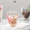 1/2 Stück 350 ml Trockenblume Doppelwandbecher Isolierte Kaffeetasse mit Henkel Espresso Latte Cappuccino Milch Saft Tee Wasser Trinkbecher