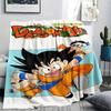 Dragon Ball Character Print Flannel Blanket High Quality Comfortable for All Seasons Home Decor Warmth and Comfort Perfect for Christmas Gifts