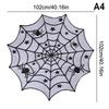 Spooky Halloween Table Runner Black Lace Spider Web Design Tablecloth Fireplace Scarf Haunted House Decor Party Decoration