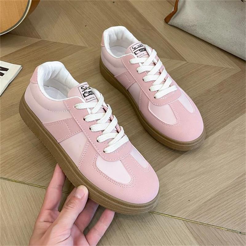 Autumn Retro German Training Shoes 2025 New Platform White Shoes Women's Versatile Flat-bottomed Sports and Leisure Board Shoes Ins Tide