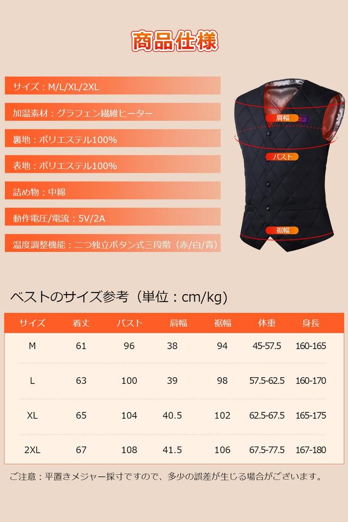 Jelva Electric Heated Vest with 40800mAh Fiber Electric Heated Jacket for Men and Slim Independent Front and Back 3 Temperature Fully and Fast