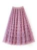 Korean Style Long Mesh Skirt Dress for Birthday, Holiday, Party, Dance - Mid-Length Socialite Swing Cake Skirt