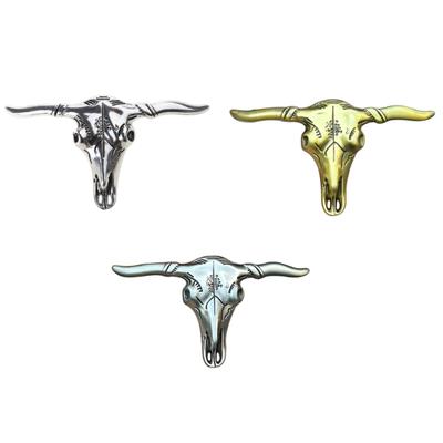 Creatively Bull Skull Buckle Belt DIY Components Western Heavy Rock Style