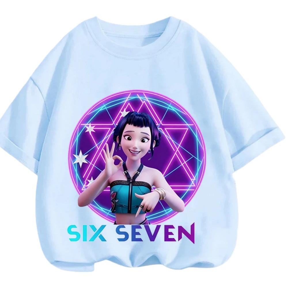 

Fashion Trendy Fun 2026 67 Six Seven Crew Neck Tshirt 3-14Y Boys Girls Summer Cute Kawaii Cartoon Street Hot Outdoor Casual 130