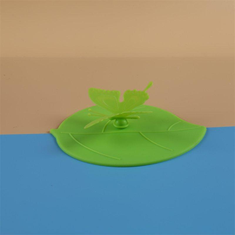 Силиконовая крышка для стакана пищевого качества, Силиконовая крышка для стакана в форме листа, Тонкая фигурка бабочки, Мультяшная, Милая Thin butterfly