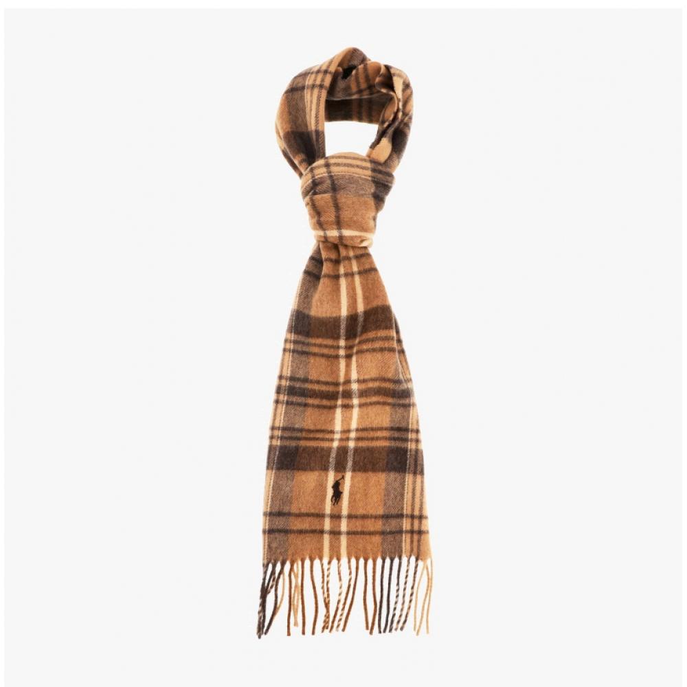 Polo Ralph Lauren Pc0946 208 Pony Plaid Check Fringe Muffler