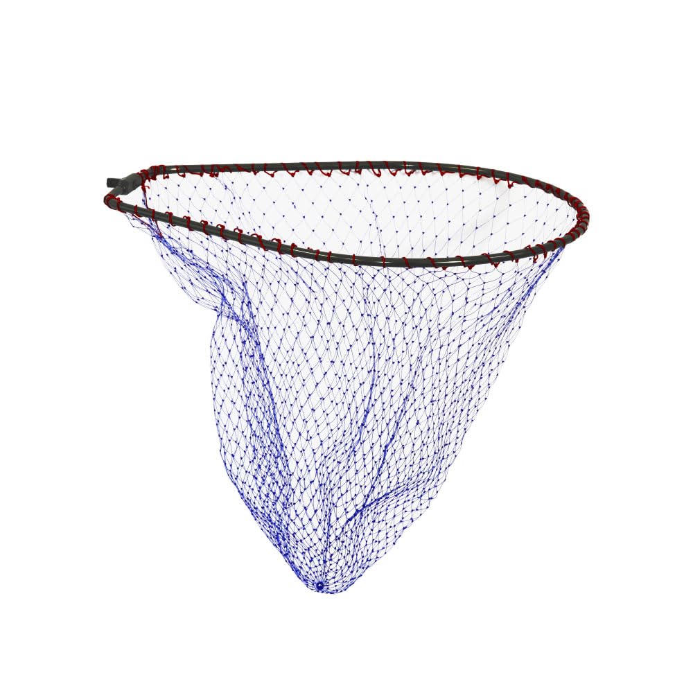 Ori Fishing Tackle Landing Net, Oval Nylon Net, 3-Section Mesh, 55cm X 45cm (Gunmetal)