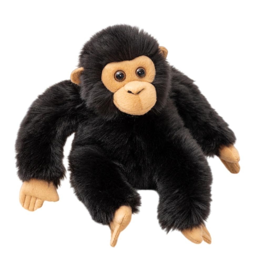 Lifelike Appearance Chimpanzee Plush Toy Soft Fluffy Gorilla Stuffed Animal  Birthday Gift чёрный