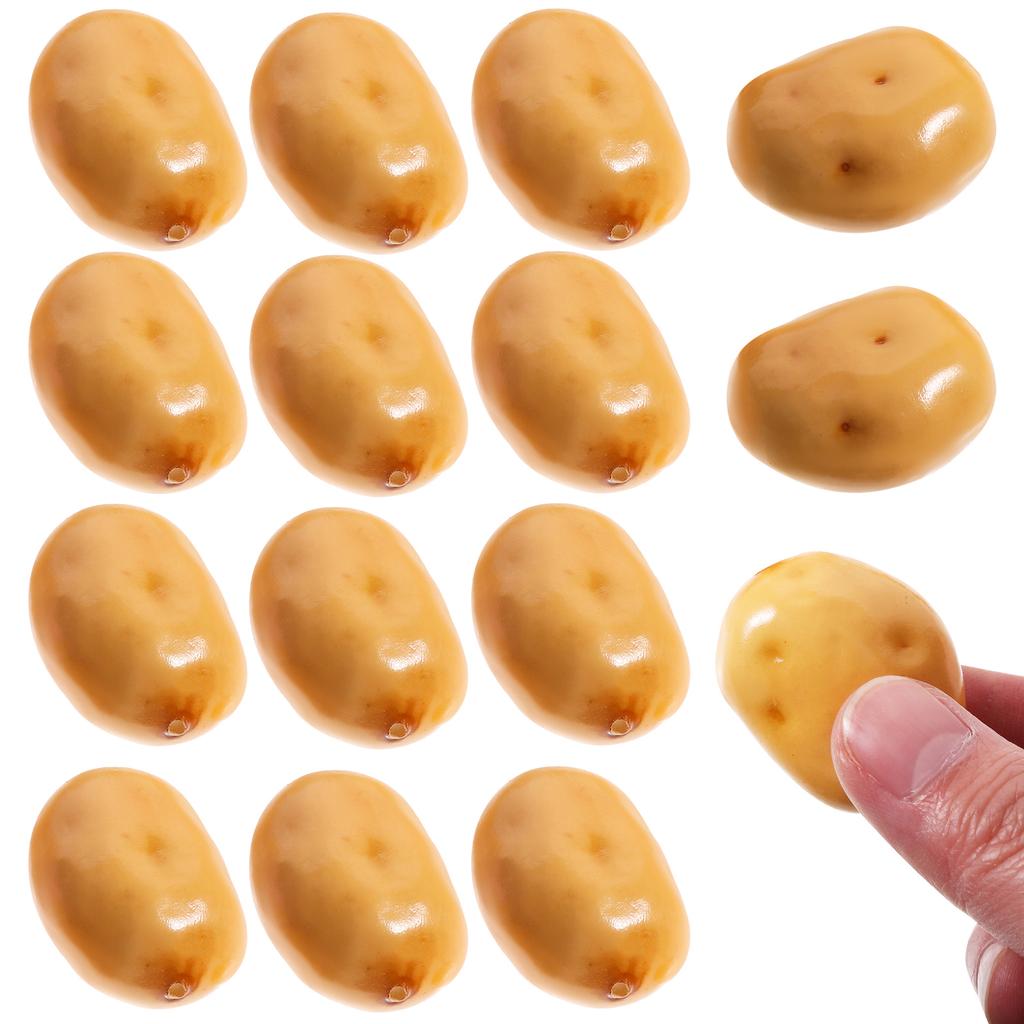 20pcs Artificial Potatoes Simulation Vegetables - Realistic Fake Potato Food Toy, Home Kitchen Decoration & Photography Prop