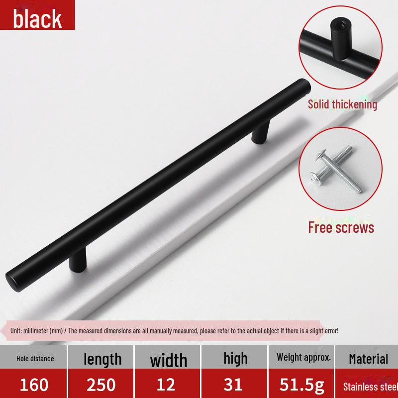 

Современная ручка для шкафа из нержавеющей стали черного и золотого цвета