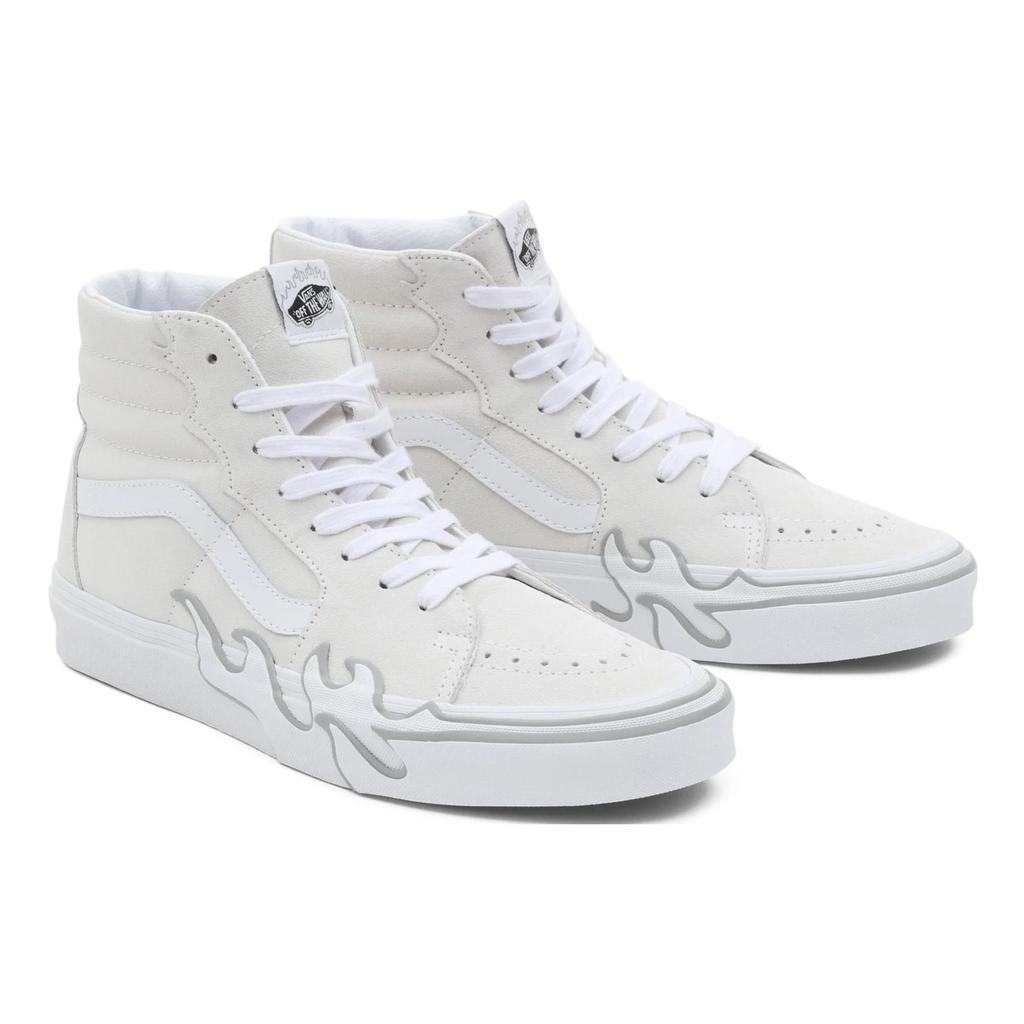Vans Sk8-Hi Flame - White Unisex Sneakers VN0005UJWWW