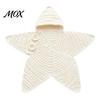 Cozy Infant Sleep Sack Starfish Baby Sleeping Bag, Knitted Swaddle with Hood, Breathable Nursery Bedding Star Shaped Wearable Blanket, Newborn