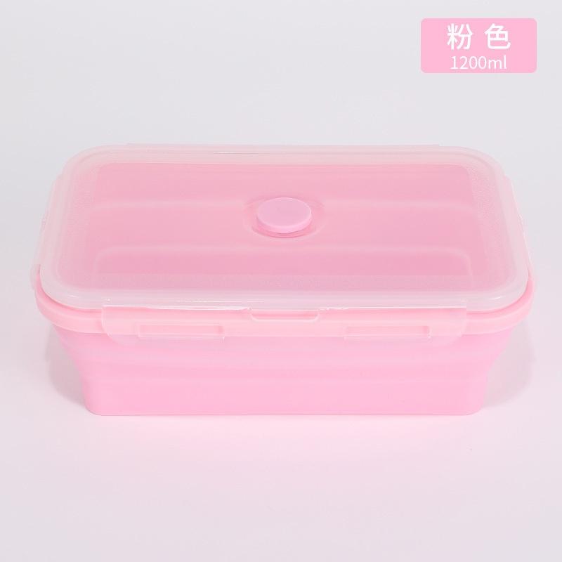 

4PS Collapsible Food Storage Containers with Lids & Vent,, Kitchen Stacking Silicone Collapsible Meal Prep Container Set for