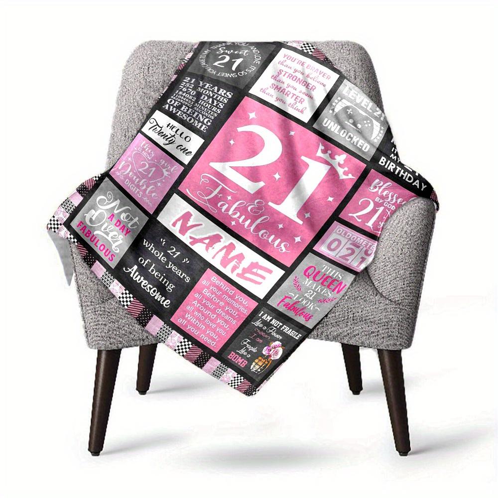 Sweet 21St Birthday Home Blankets Soft Cozy Lightweight Allseason Multipurpose Blanket For Picnic Sofa Office Bed Living Room Suitable As Gift For