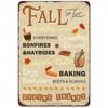 Metal Wall Art Pumpkin Spice 8x12 Inch Vintage Kitchen Sign for Cafe