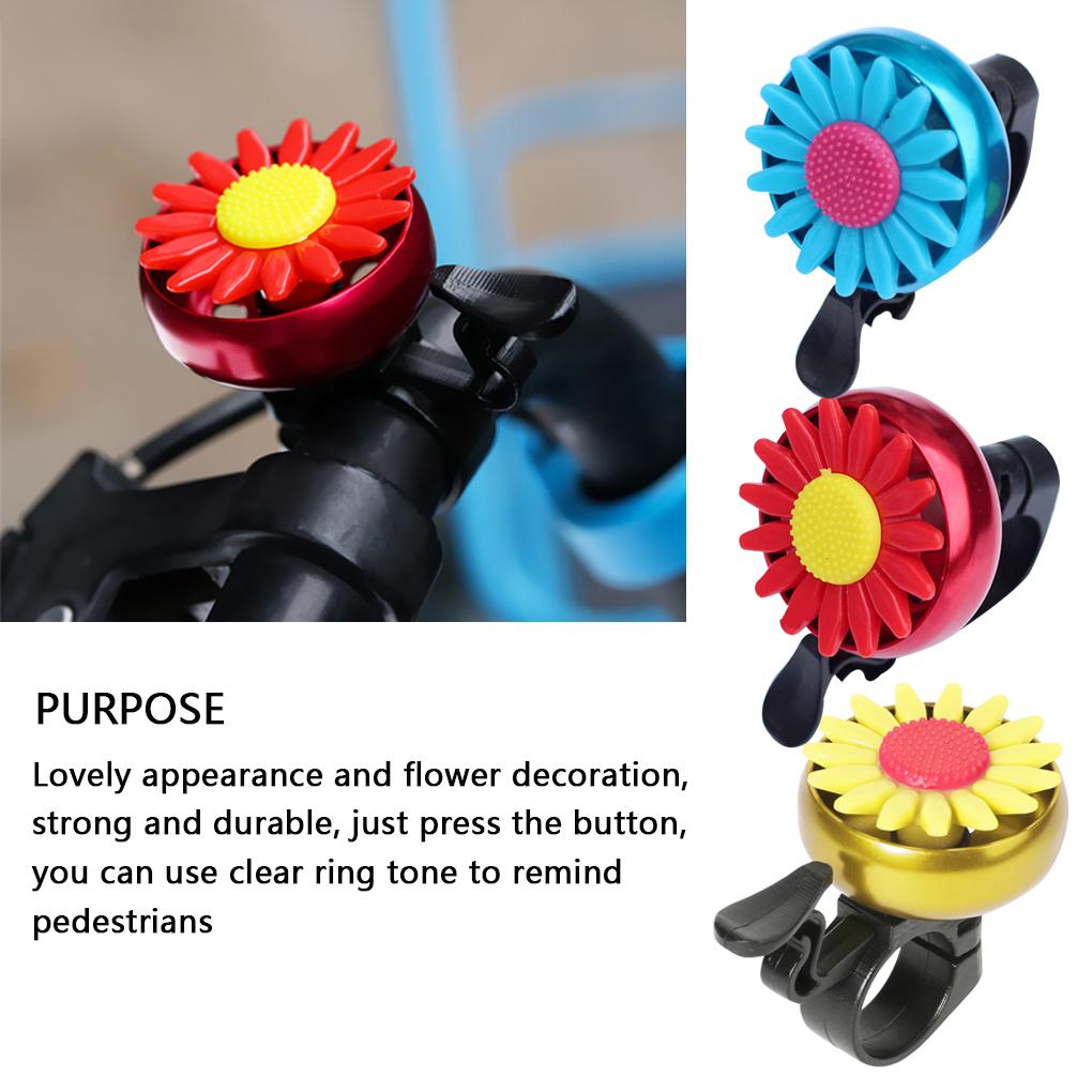 Multi-color Kids Bicycle Bell Daisy Flower Horns Bike Children Cycling Ring Alarm For Safety Cycling Handlebars Bike Accessory