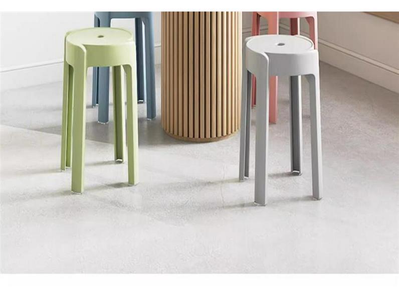 Modern Minimalist Stackable Plastic Stool – Sturdy, Durable, and Thickened Design for Home or Restaurant Use