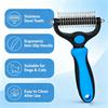 Pet Grooming Undercoat Rake Brush, Double Sided Deshedding Tool for Dogs Cats, Safe Dematting Comb for Long Short Hair
