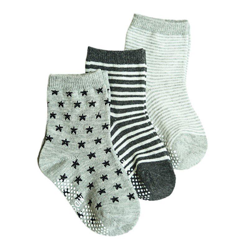12 Pair/set Baby Girl Boy Anti-slip Socks Children Elastic Knit Socks Cotton Socks