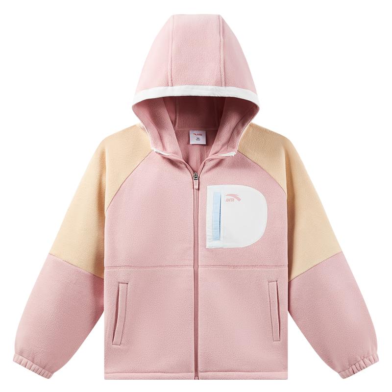 Теплая флисовая куртка с капюшоном для девочек Anta Kids A62537709 160