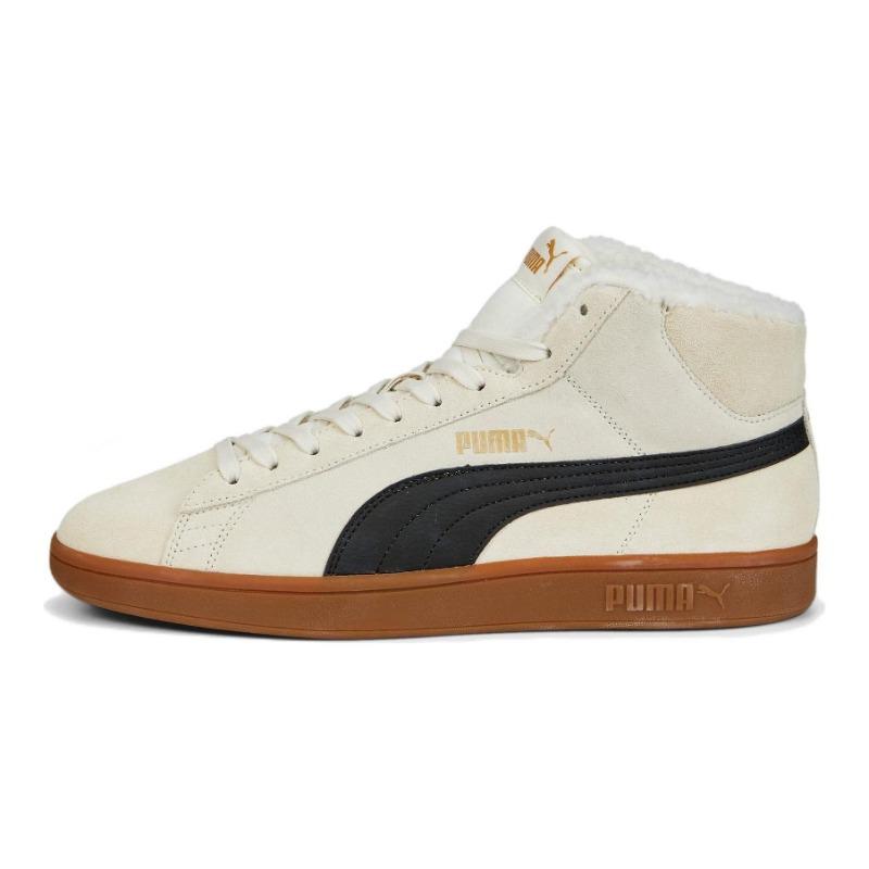 PUMA Smash v2 Leather Mid Skate Shoes Unisex Off White 375870-03 37.5