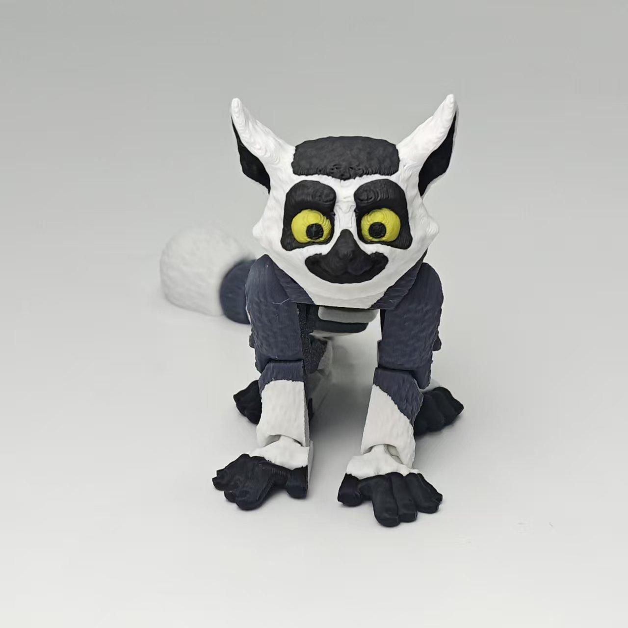 

Wildlife Lemur 3D Printed Toys Joints Movable Simulation Lemur Toy Model Children Cognitive Toys Holiday Gift Home Decoration