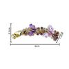 Women Elegant Crystal Diamond Hairpin Resin Butterfly Shaped Banana Hair Clip Claw Ponytail Holder Headwear Barrette