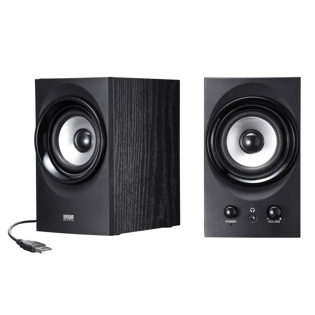 Sanwa Supply High Power USB Speaker (Black) MM-SPU9BKN