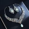 Earrings Wedding Bridal Accessories V-Necklace Rhinestone Jewelry Set Wedding Party