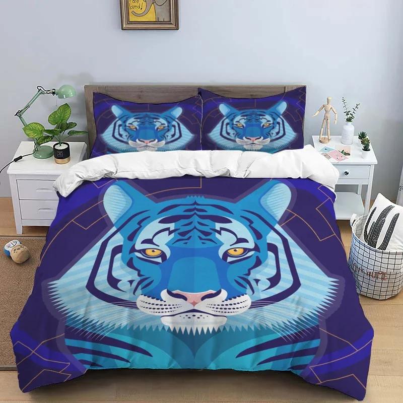 

Cartoon animals tiger Bedding Sets New Greek Key Meander Duvet Cover Sets Bed Linens Queen King Size Modern Geometric Bedspread EU Single 135x200cm