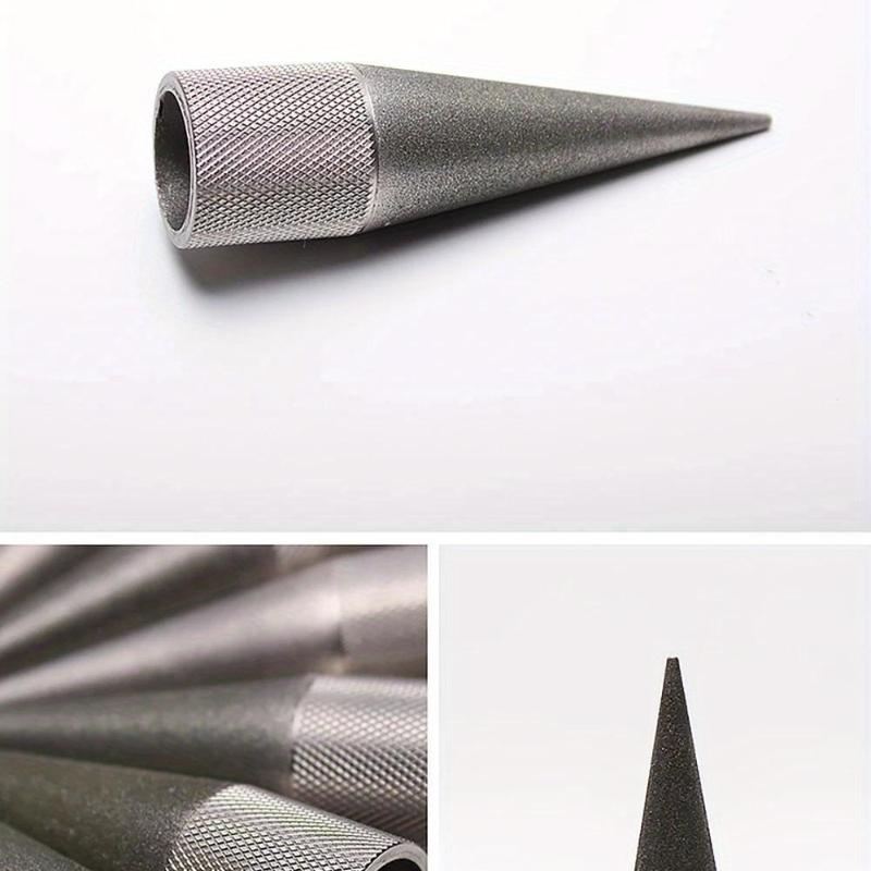 1/2Pcs Vulcan Leather Round Hole Punch Sharpener DIY Polisher Grinder Professional Punching Blade Tool 300Mesh Emery Plated light green