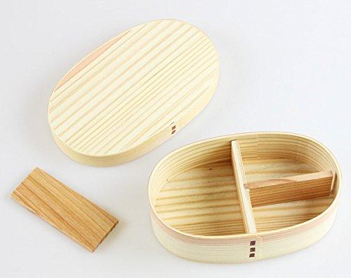 Matsuri No Eimon (Festival Goods) Magewappa Bento Box, Made In Japan (Natural, 470ml)