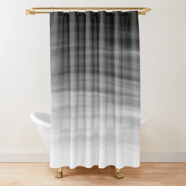 Gradient White And Black Minimal Shower Curtain Polyester Waterproof Modern Bathroom Curtains Machine Wash Bath Hooks