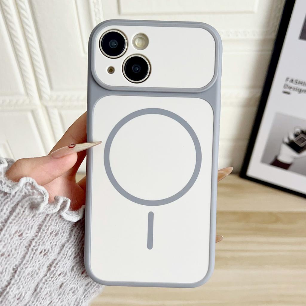 For iPhone 15 Case Compatible with MagSafe Dual Color Skin Touch TPU PC Shockproof Phone Cover