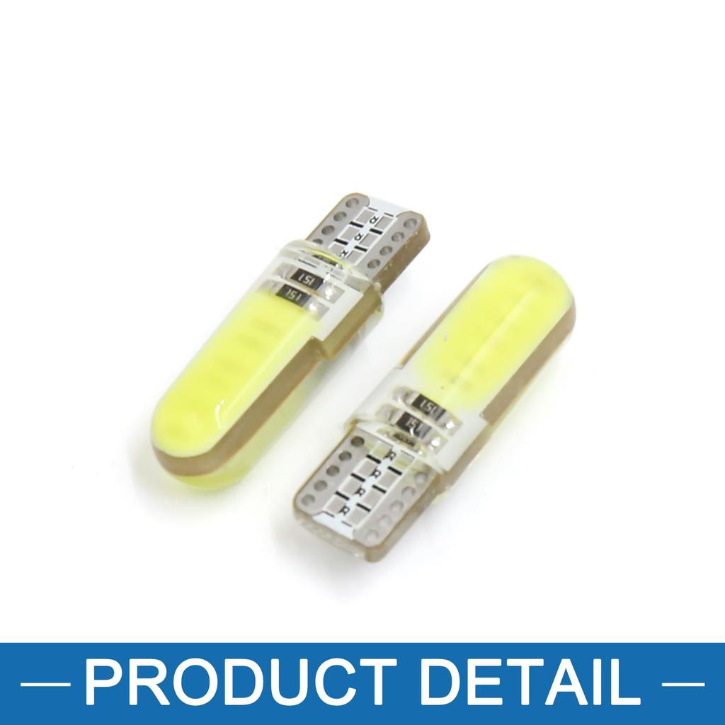A ABSOPRO T10 CO-B LEDs Dashboard Light Interior W5W 2825 192 194 LED Light Silicone White (Set of 4)