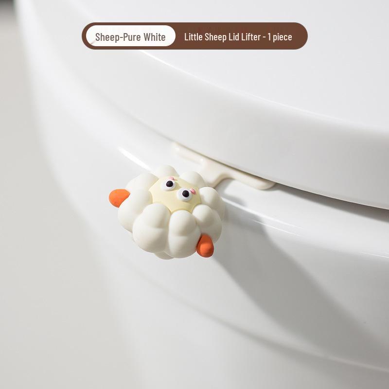 Cartoon Toilet Seat Lifter: Creative Anti-Stain Handle for Easy Bathroom Lid Opening