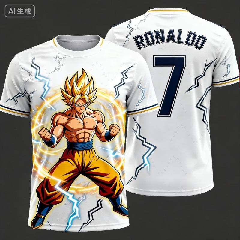 2026 Hot Japanese Anime Dragon Ball Z Majin Buu Specially Made Football Jersey T-Shirt Adult Men's