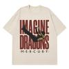Imagine Dragons Mercury Tour 2025 Konsert T-shirt Hip Hop Rockband T-shirt Herr Dam Harajuku Bomull Lös Kortärmad T-shirts